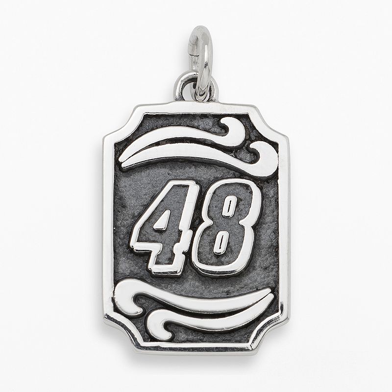 Insignia Collection NASCAR Jimmie Johnson Sterling Silver 48 Pendant, 