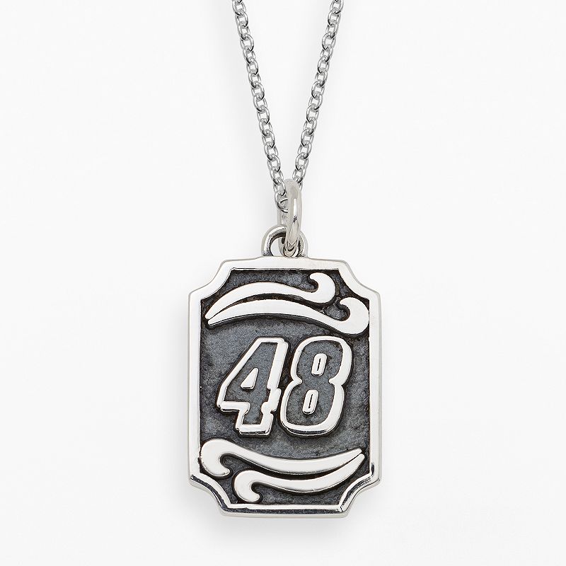 Insignia Collection NASCAR Jimmie Johnson Sterling Silver 48 Pendant, 