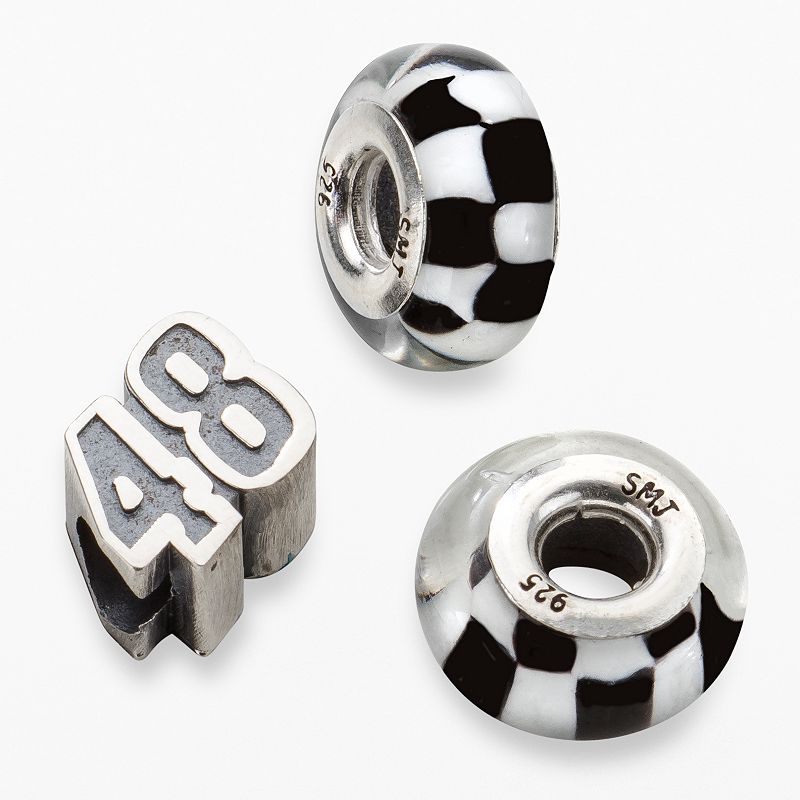 Insignia Collection NASCAR Jimmie Johnson Sterling Silver 48 Bead Set,