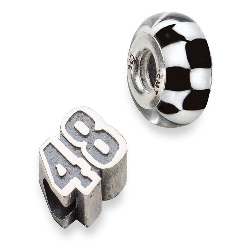 Insignia Collection NASCAR Jimmie Johnson Sterling Silver 48 Bead Set,