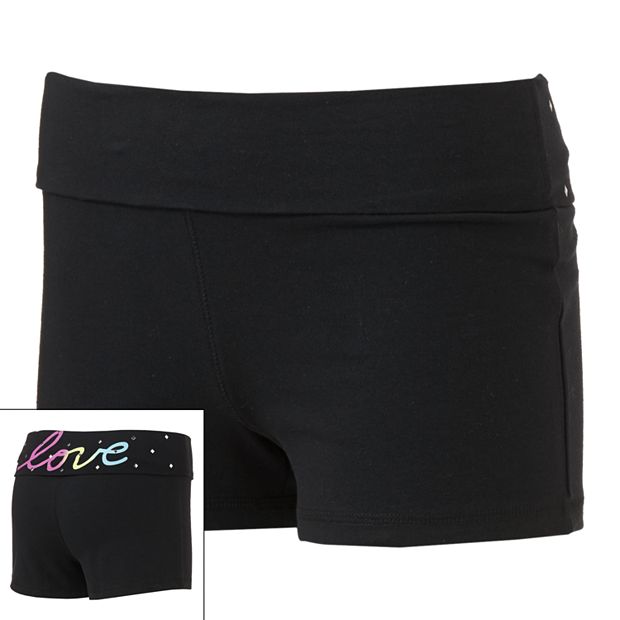 SO® Fold-Over Yoga Shorts - Juniors