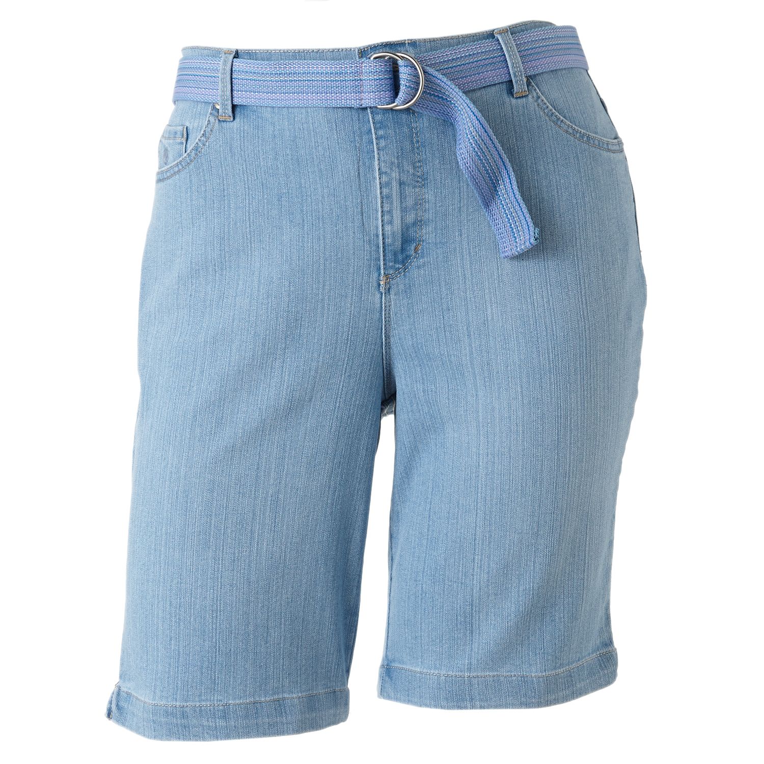 gloria vanderbilt denim bermuda shorts