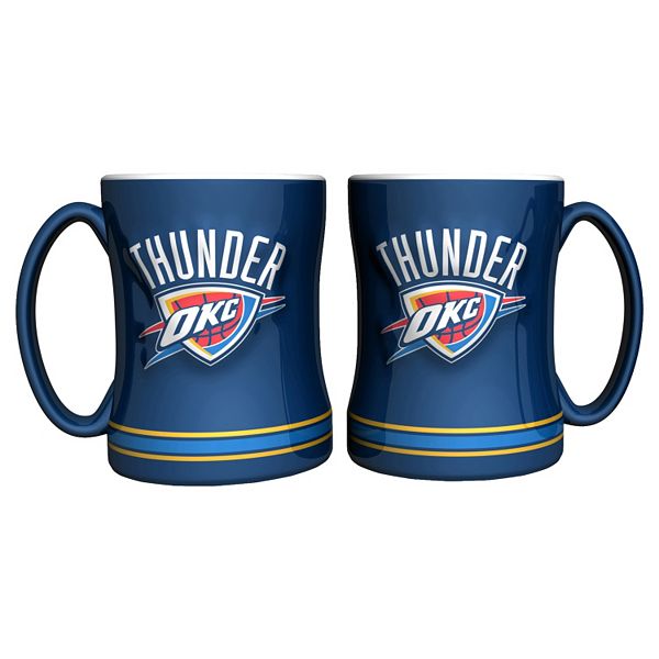 Oklahoma City Thunder 2 Pc Relief Coffee Mug Set