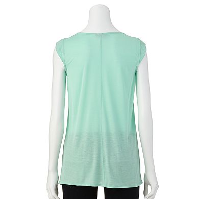 Apt. 9® Laser-Cut Mixed-Media Top - Women's