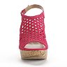 mudd crochet wedge sandals