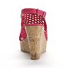 mudd crochet wedge sandals