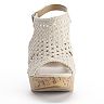 mudd crochet wedge sandals