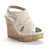 mudd crochet wedge sandals
