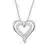 10k White Gold 1/4-ct. T.W. Diamond Heart Pendant