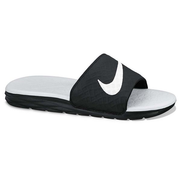 Nike Benassi Solarsoft(NFL Steelers) Men's Slide Black/White 831256-005 