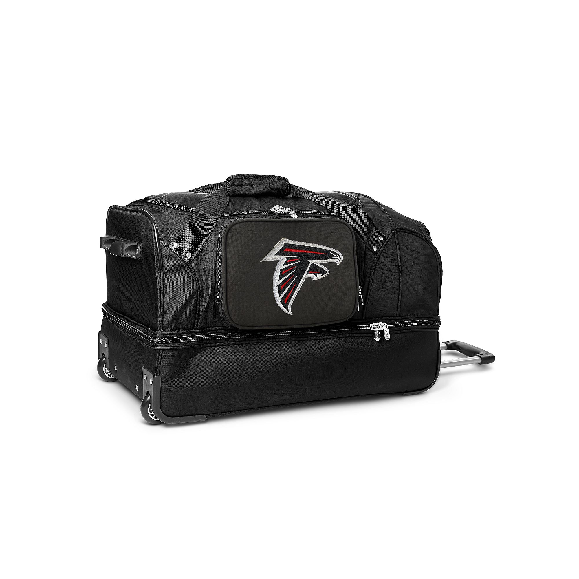 Atlanta Falcons 27-in. Wheeled Drop-Bottom Duffel Bag, Black