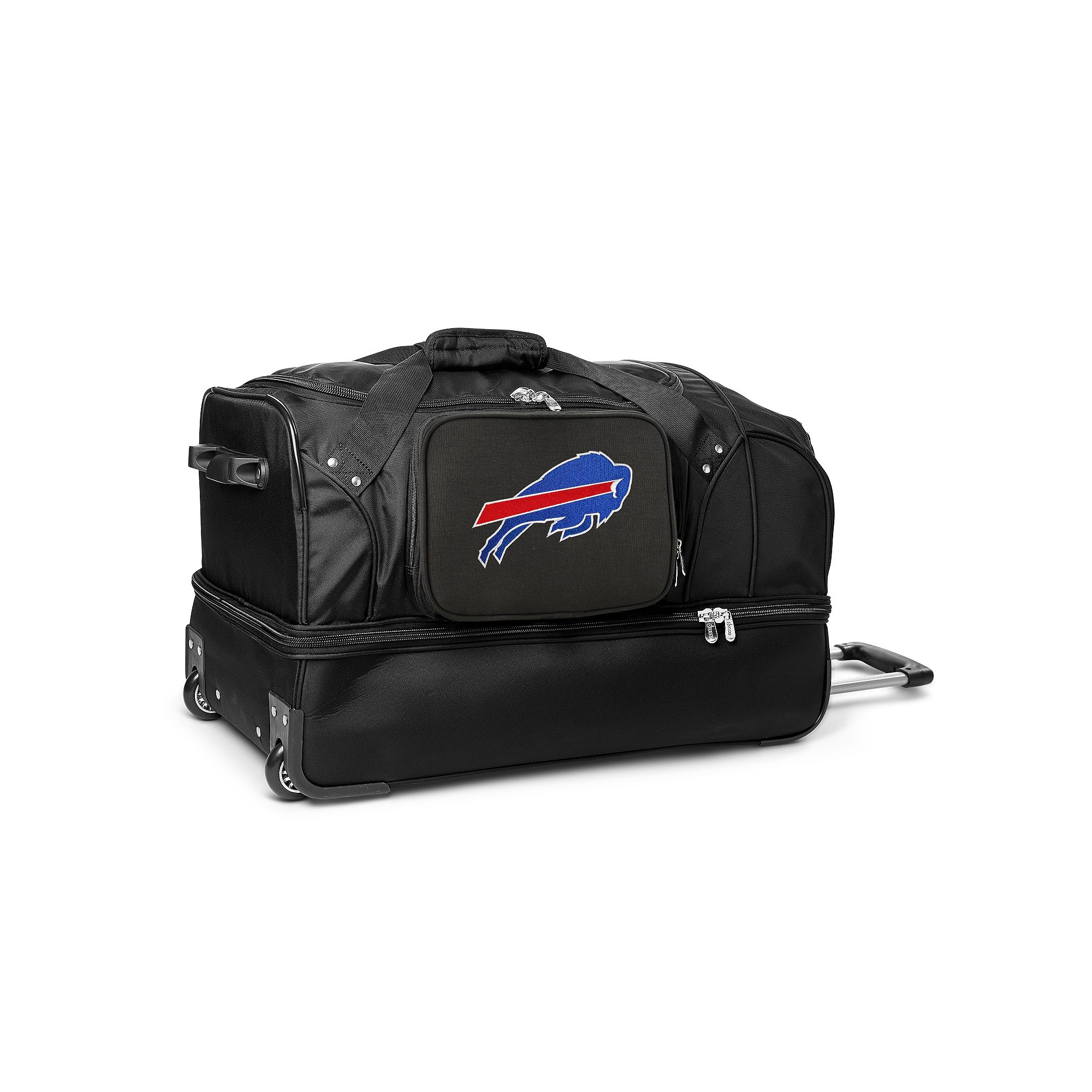 Buffalo Bills 27-in. Wheeled Drop-Bottom Duffel Bag, Black