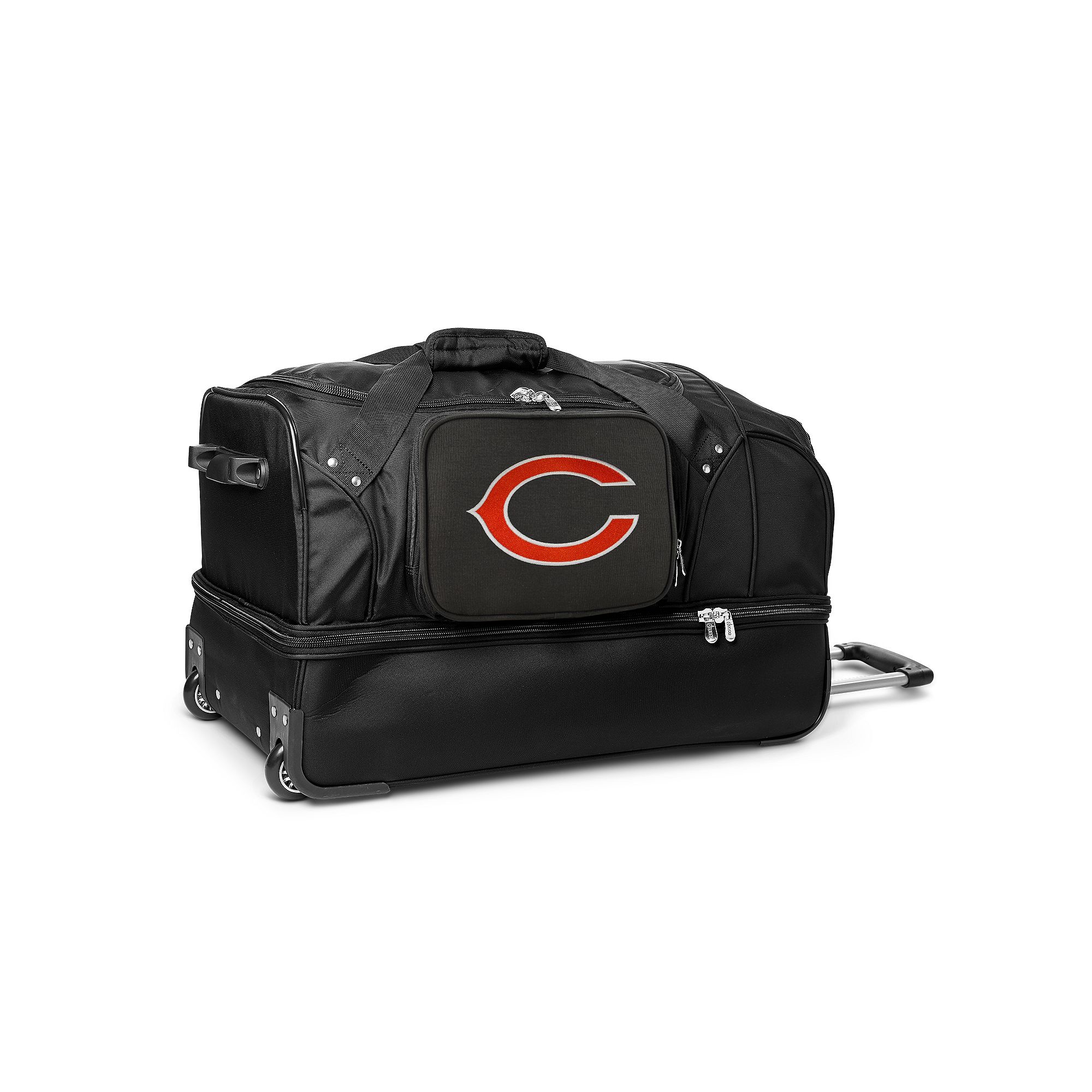 Chicago Bears 27-in. Wheeled Drop-Bottom Duffel Bag, Black