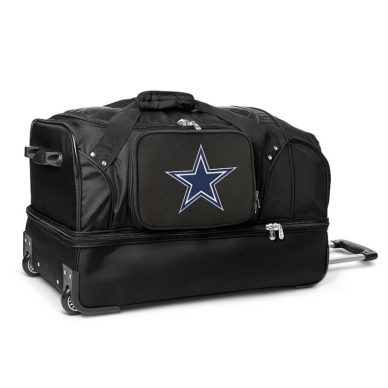 Dallas Cowboys 27-in. Wheeled Drop-Bottom Duffel Bag, Black