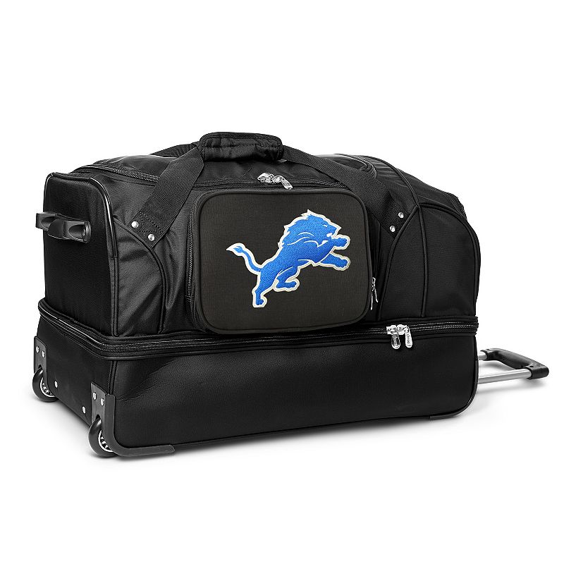 Detroit Lions 27-in. Wheeled Drop-Bottom Duffel Bag, Black