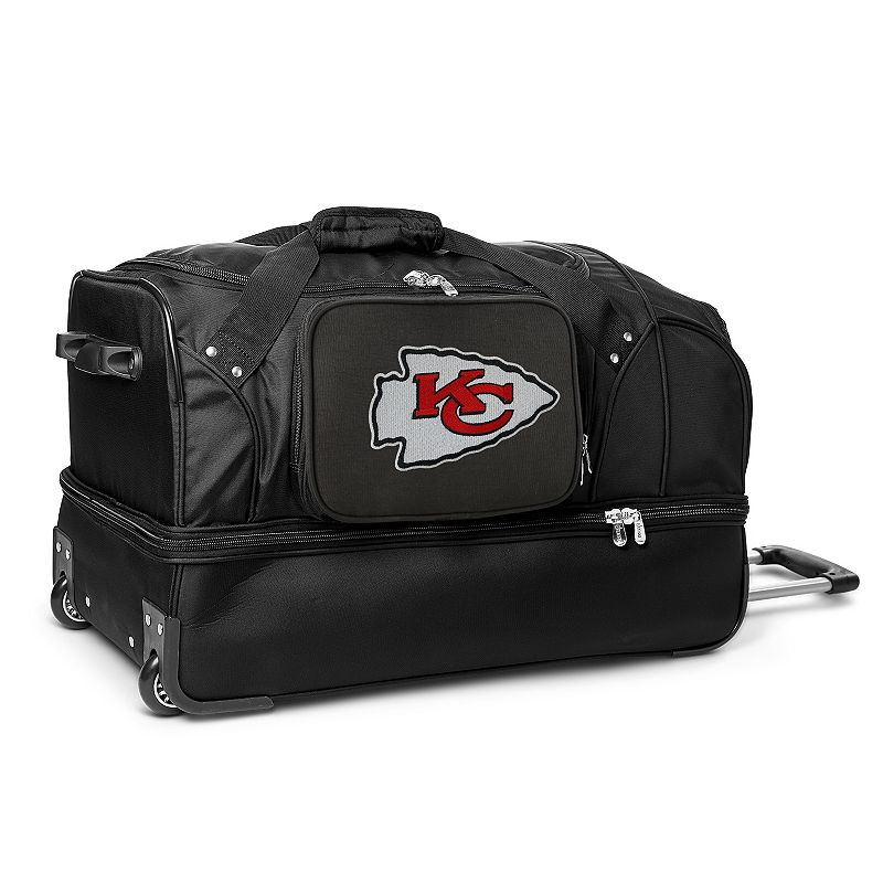 Kansas City Chiefs 27-in. Wheeled Drop-Bottom Duffel Bag, Black