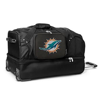 Miami Dolphins 27 in Wheeled Drop-Bottom Duffel Bag