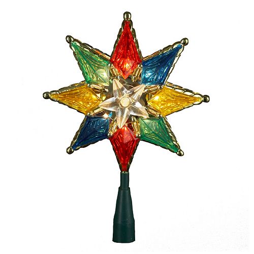 Kurt Adler Multicolored Star Christmas Tree Topper Indoor