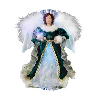 Kurt S. Adler 12 in Fiber Optic Irish Angel Christmas Tree Topper