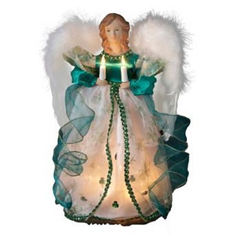 Kurt S. Adler 12 in Lighted Irish Angel Christmas Tree Topper
