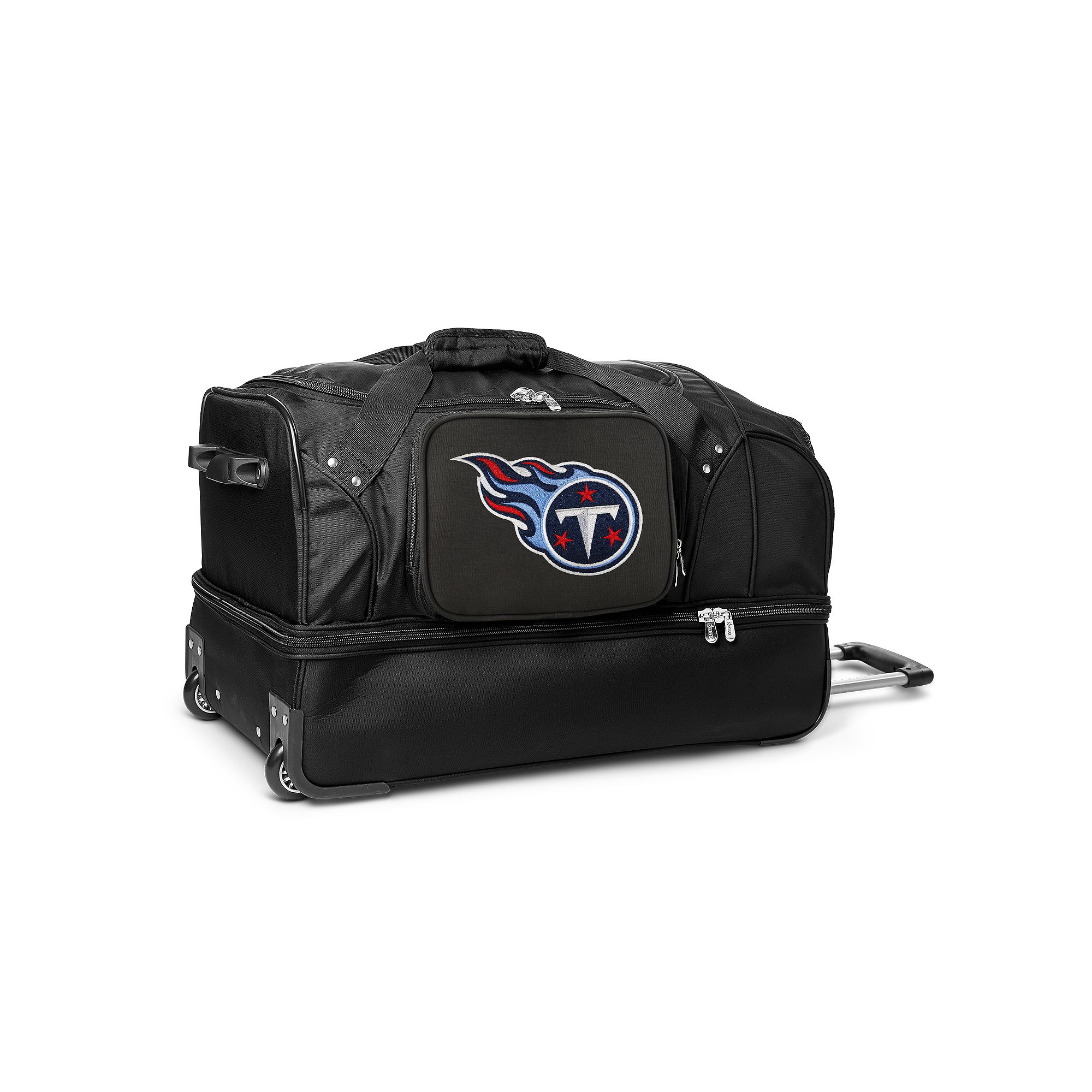 Tennessee Titans 27-in. Wheeled Drop-Bottom Duffel Bag, Black