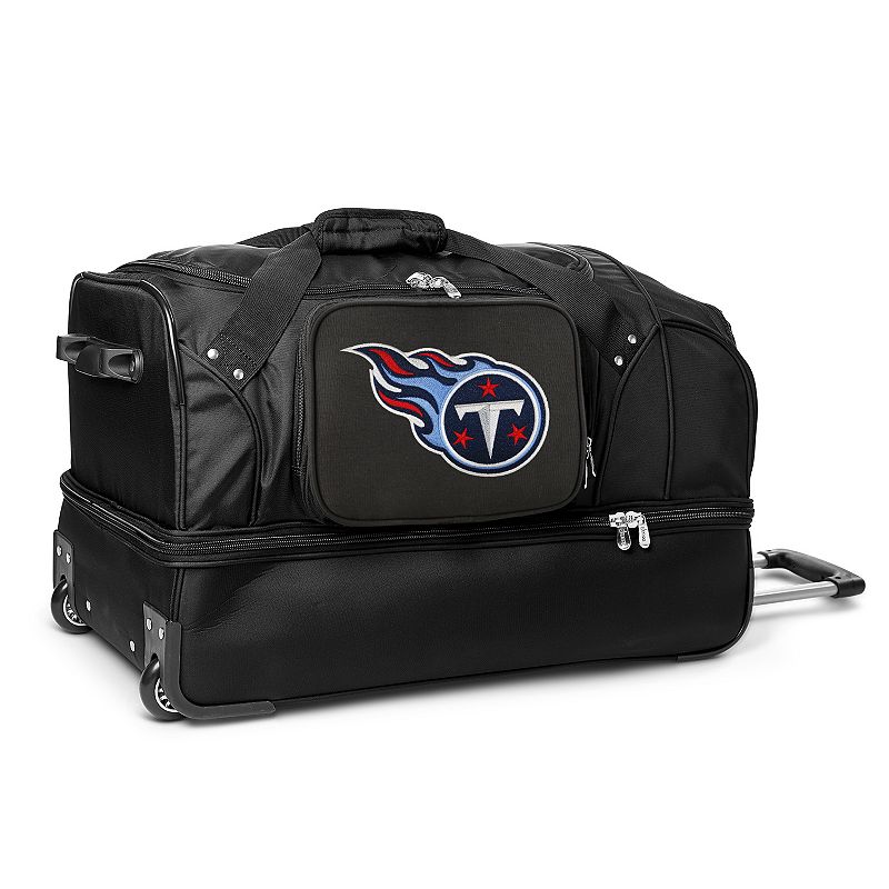 Tennessee Titans 27-in. Wheeled Drop-Bottom Duffel Bag, Black