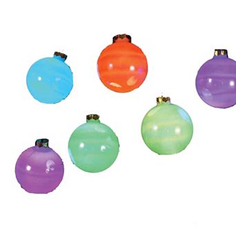 Kurt Adler LED Glass Ornament Ball Christmas Light Set - Indoor