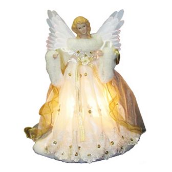 Kurt Adler 14 in LED & Fiber Optic Animated Angel Christmas Tree Topper