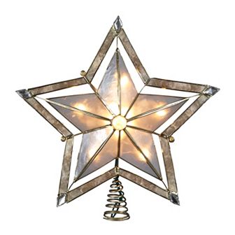 Kurt Adler 10 in LED Capiz Shell Star Christmas Tree Topper