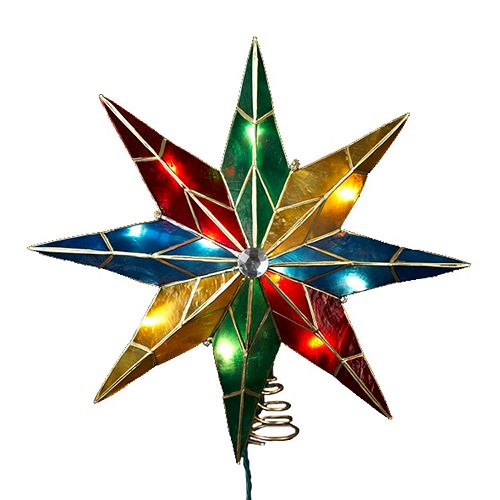 Kurt Adler 16 1/2in. LED 8Point Capiz Shell Star Christmas Tree Topper