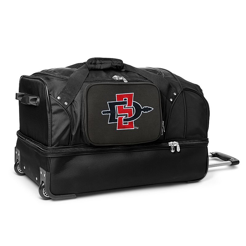 San Diego State Aztecs 27-in. Wheeled Drop-Bottom Duffel Bag, Sds Black