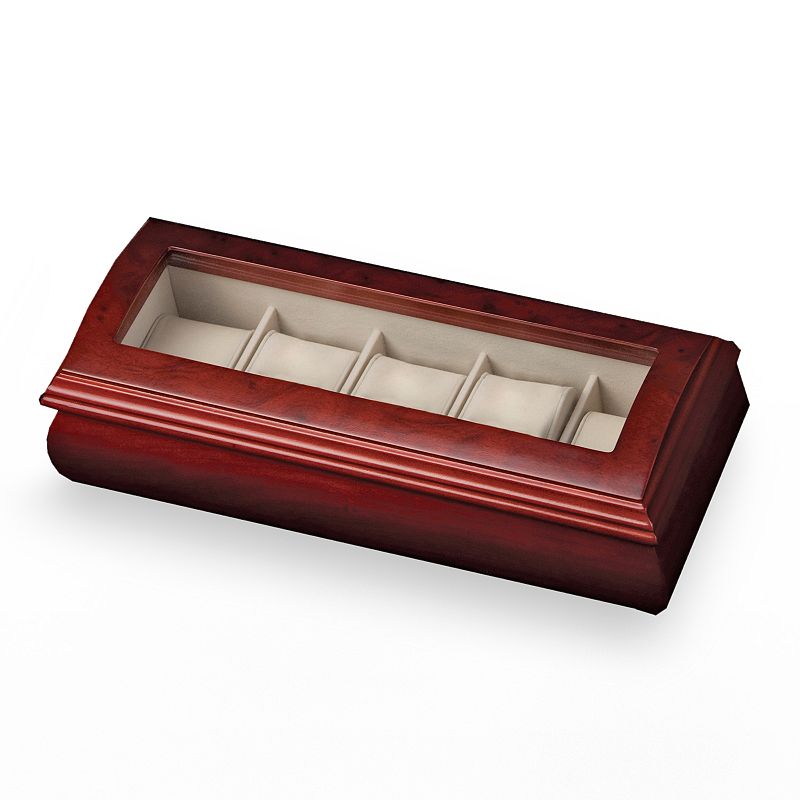 Mele and Co Arlo Wood Watch Box in Cherry, Red