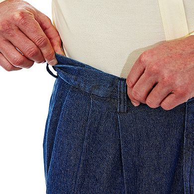 Men's Haggar® Work to Weekend® Classic-Fit Pleated Denim Pants