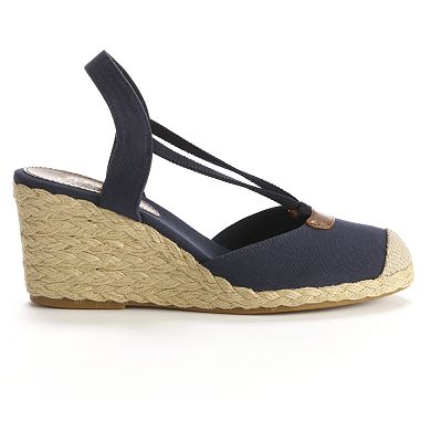 Chaps Women's Espadrille Wedge Sandals