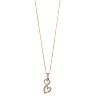 Love Is Forever 14k Rose Gold Over Silver 1/10-ct. T.W. Diamond Double Heart Pendant