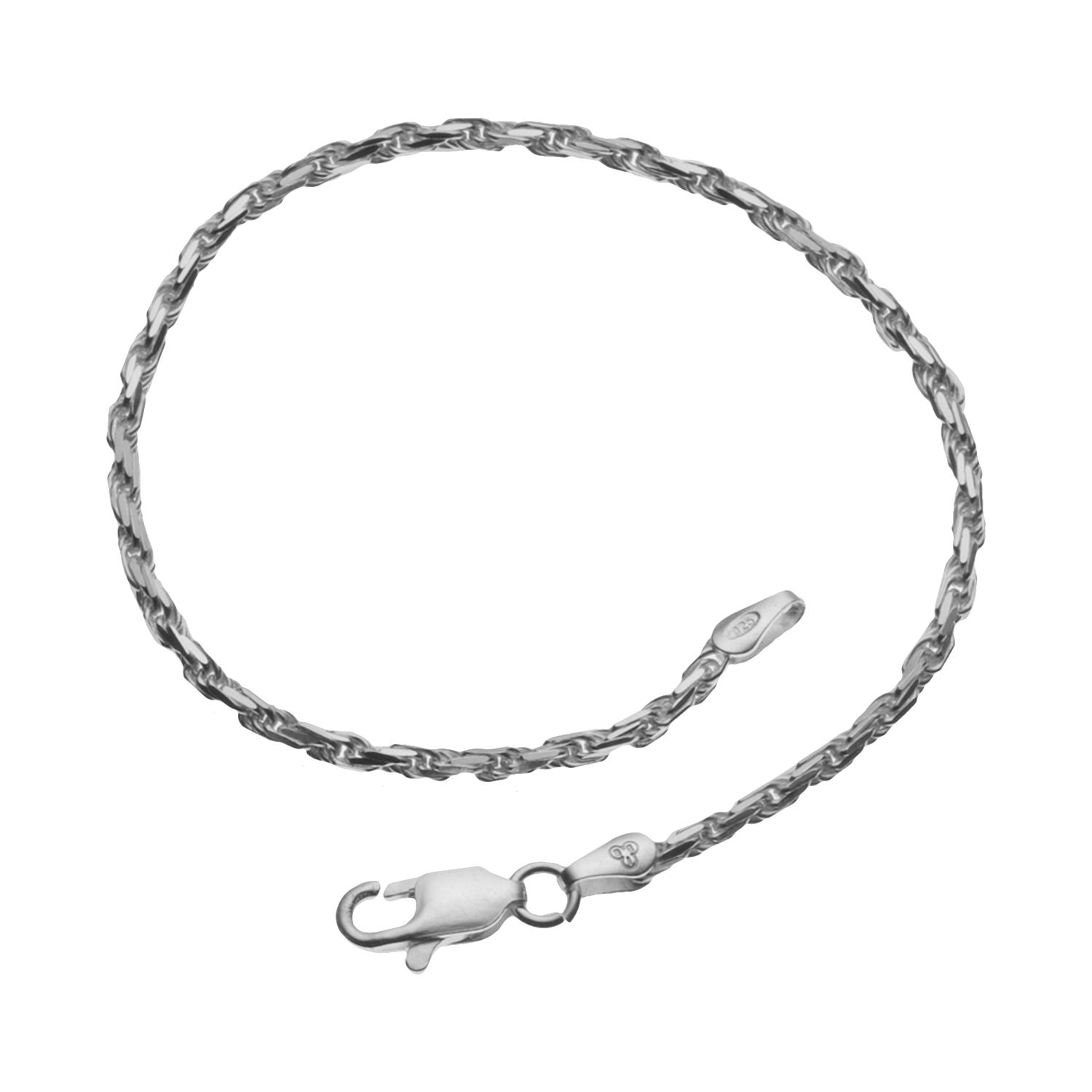 silver rope bracelet