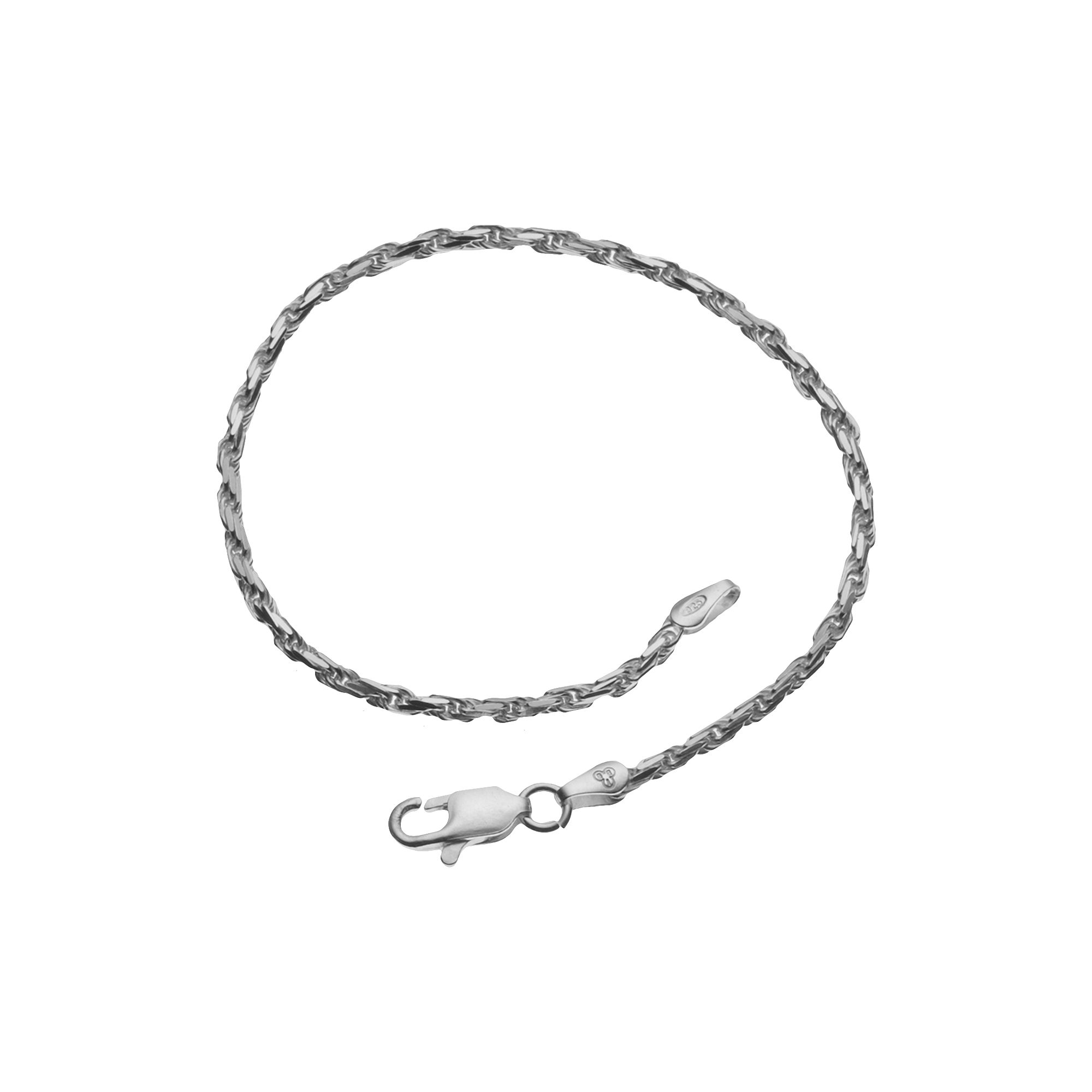 PRIMROSE Sterling Silver Diamond-Cut Rope Bracelet, Womens, Size: 7, Mu