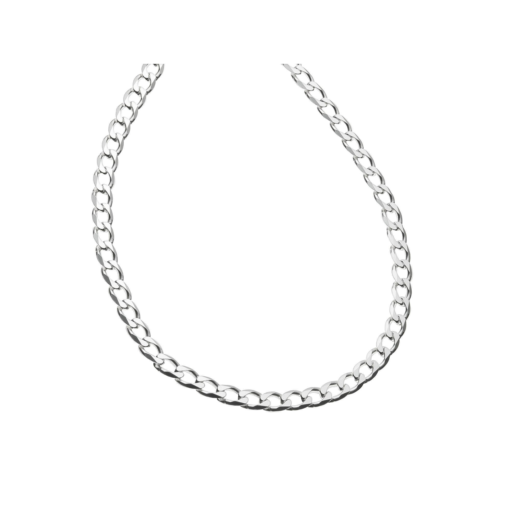 PRIMROSE Sterling Silver Curb-Link Chain Necklace, Womens, Size: 20