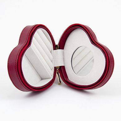 Bey-Berk Leather Heart Jewelry Box