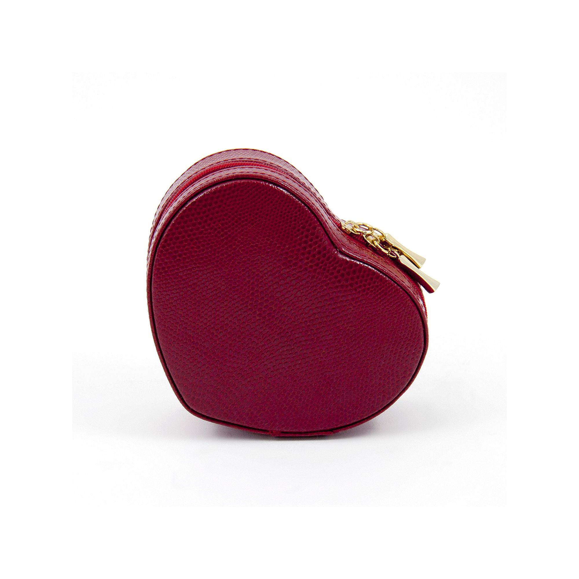 Bey-Berk Leather Heart Jewelry Box, Womens, Red