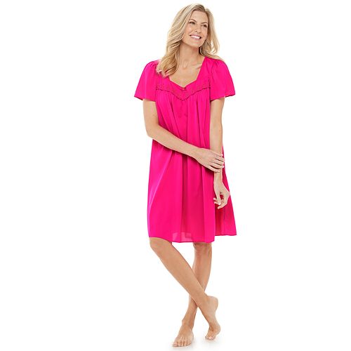 Women's Miss Elaine Essentials Pajamas: Short Tricot Nightgown