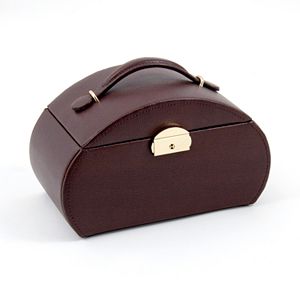 Bey-Berk Brown Leather Jewelry Box