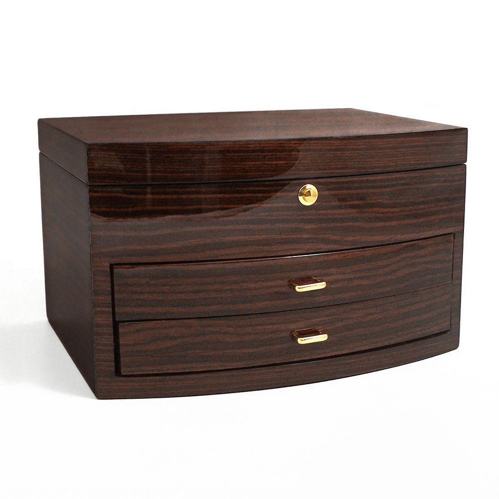 Bey Berk Brown Zebra Wood Jewelry Box