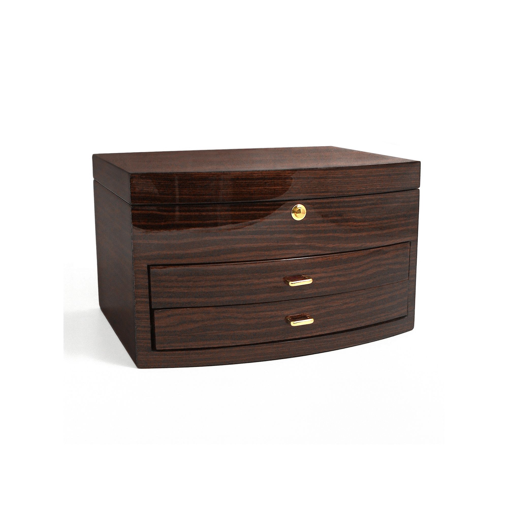 Bey-Berk Brown Zebra Wood Jewelry Box, Womens, Multicolor
