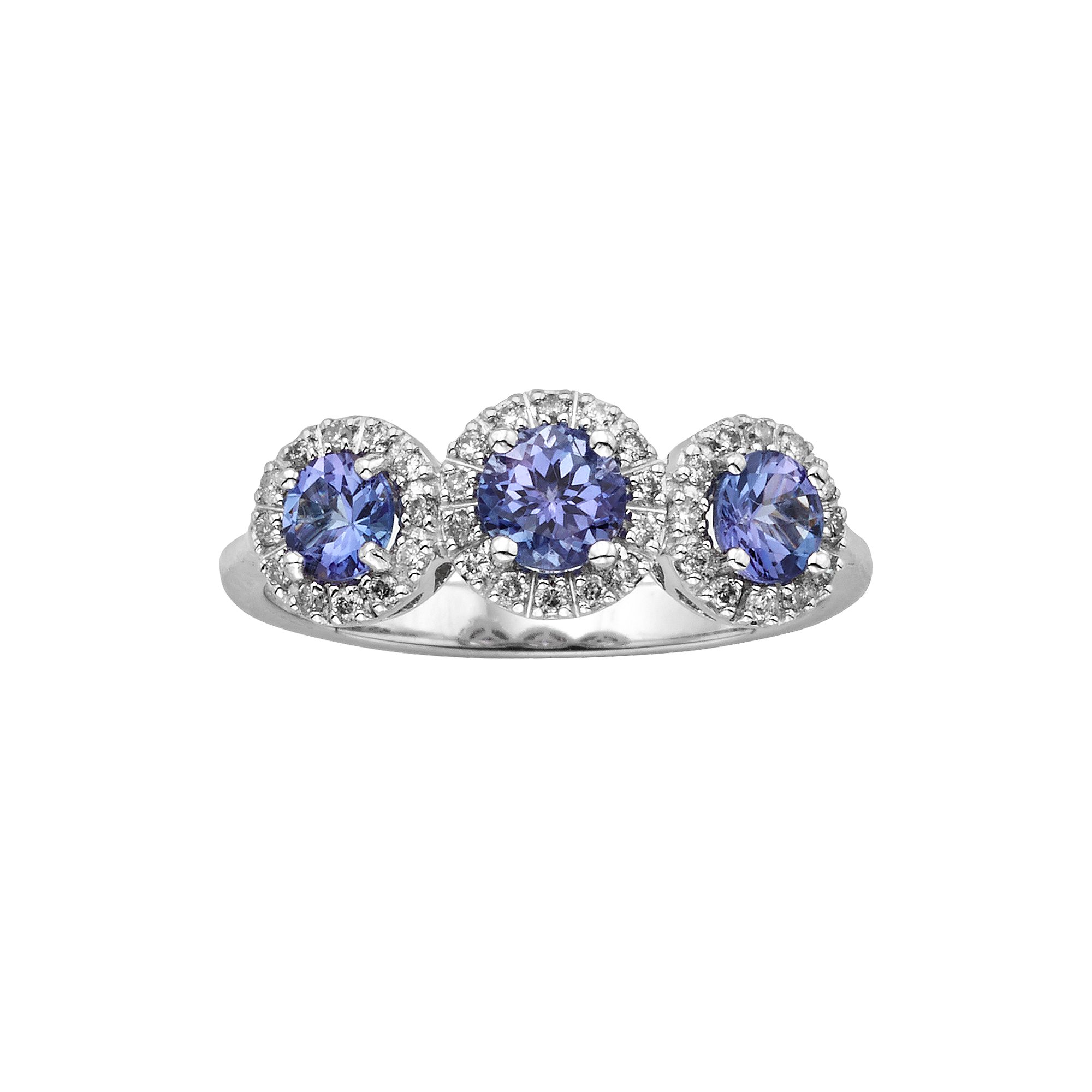 The Regal Collection 14k White Gold Genuine Tanzanite and 1/5-ct. T.W. Diam