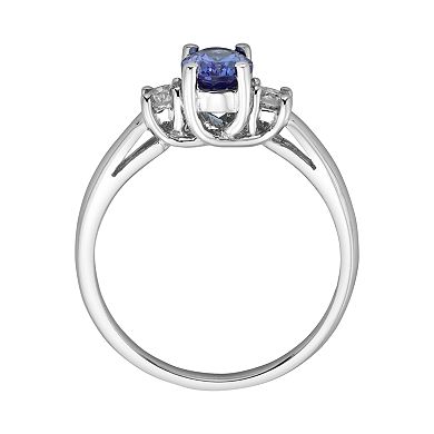 The Regal Collection Genuine Tanzanite & 1/5 Carat T.W. Diamond 14k ...