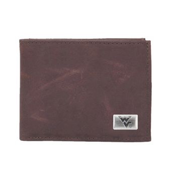 West Virginia Mountaineers Leather Bifold Wallet