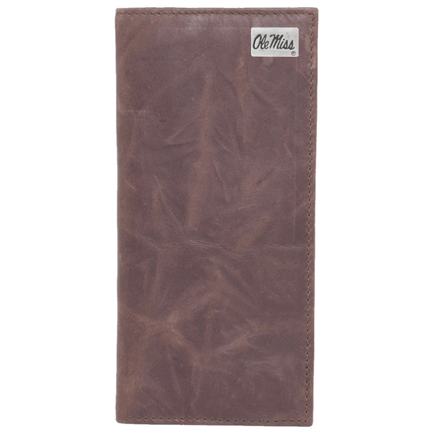 NCAA Ole Miss Rebels Leather Wallet – Zep-Pro Pull-Up Long Secretary Style With Embossed Logo, ID Window & Card Slots - View #4