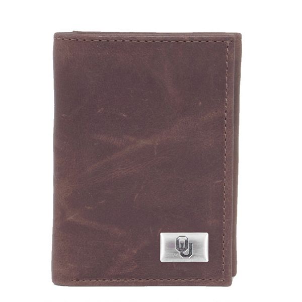Oklahoma Sooners Leather Trifold Wallet
