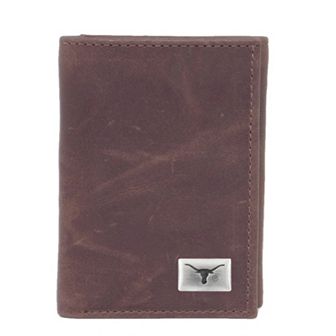 Texas Longhorns Leather Trifold Wallet
